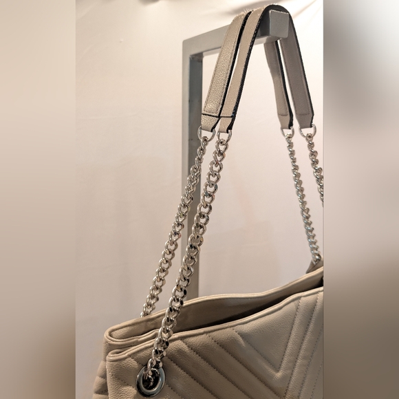 Victoria's Secret Taupe Chevron Shoulder Bag - Picture 8 of 13